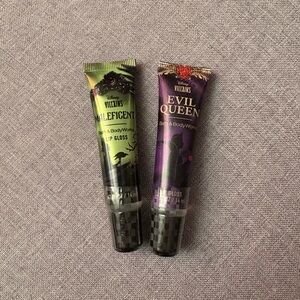 2 Bath & Body Works Disney Villains Lip Gloss MALEFICENT & EVIL QUEEN
